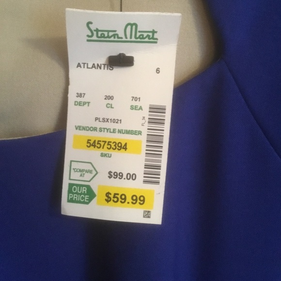 ELLEN TRACY Royal blue dress sz 6 - Picture 6 of 7